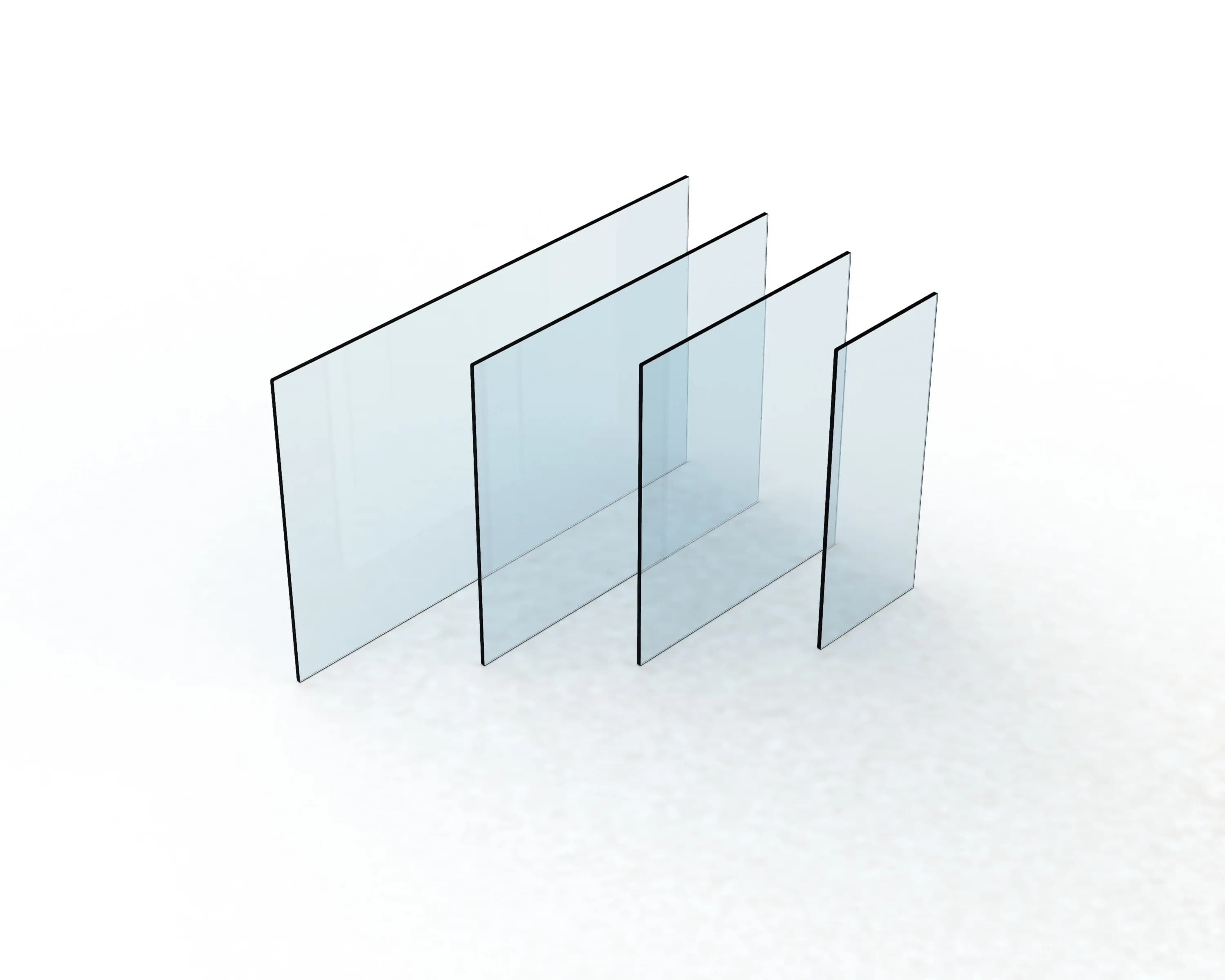 9 12mm CLEAR TOUGHENED HEAT SOAKED BALUSTRADE GLASS 970mm H