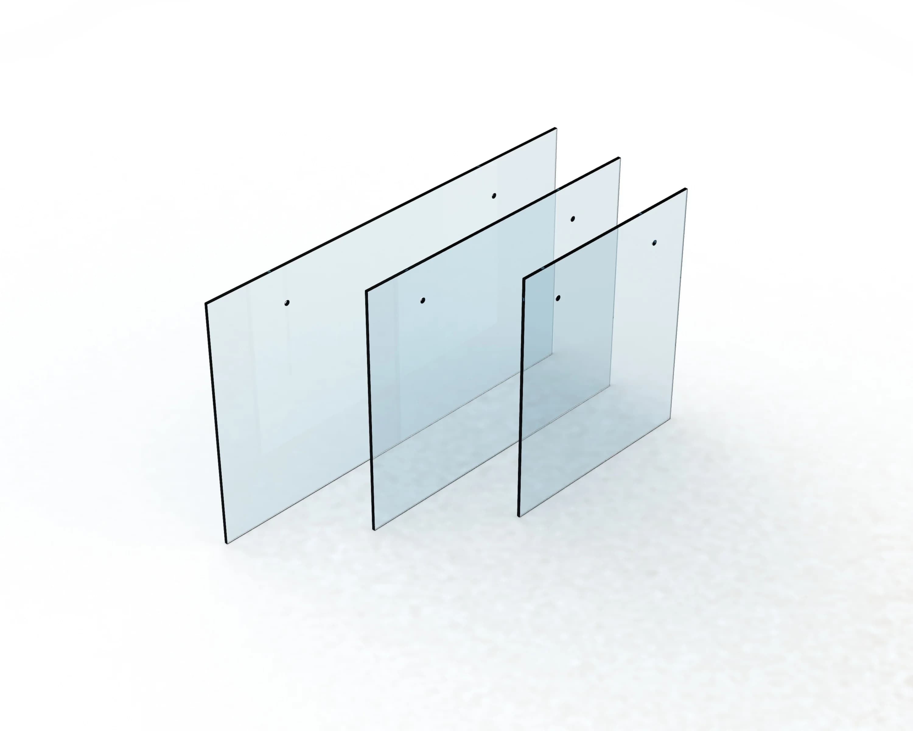 10 12mm CLEAR TOUGHENED HEAT SOAKED BALUSTRADE GLASS 970mm