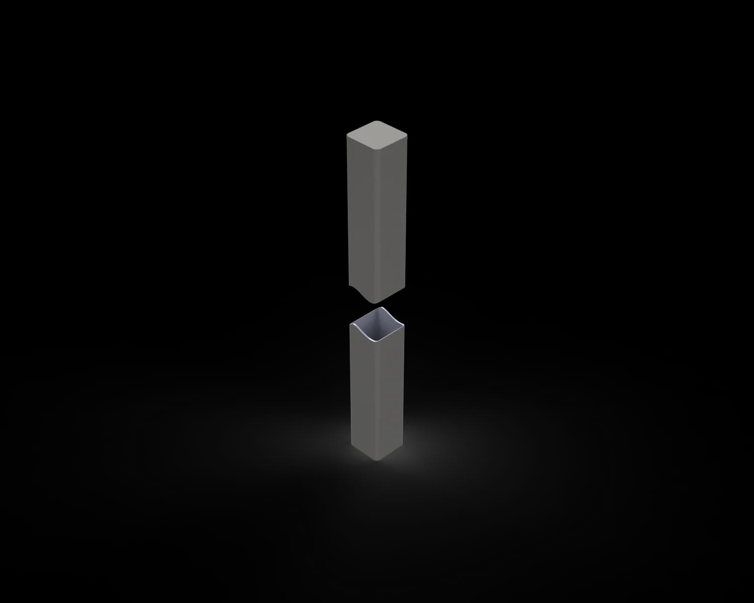 50SQHD1500M6 - Square Post with Welded Cap MIRROR