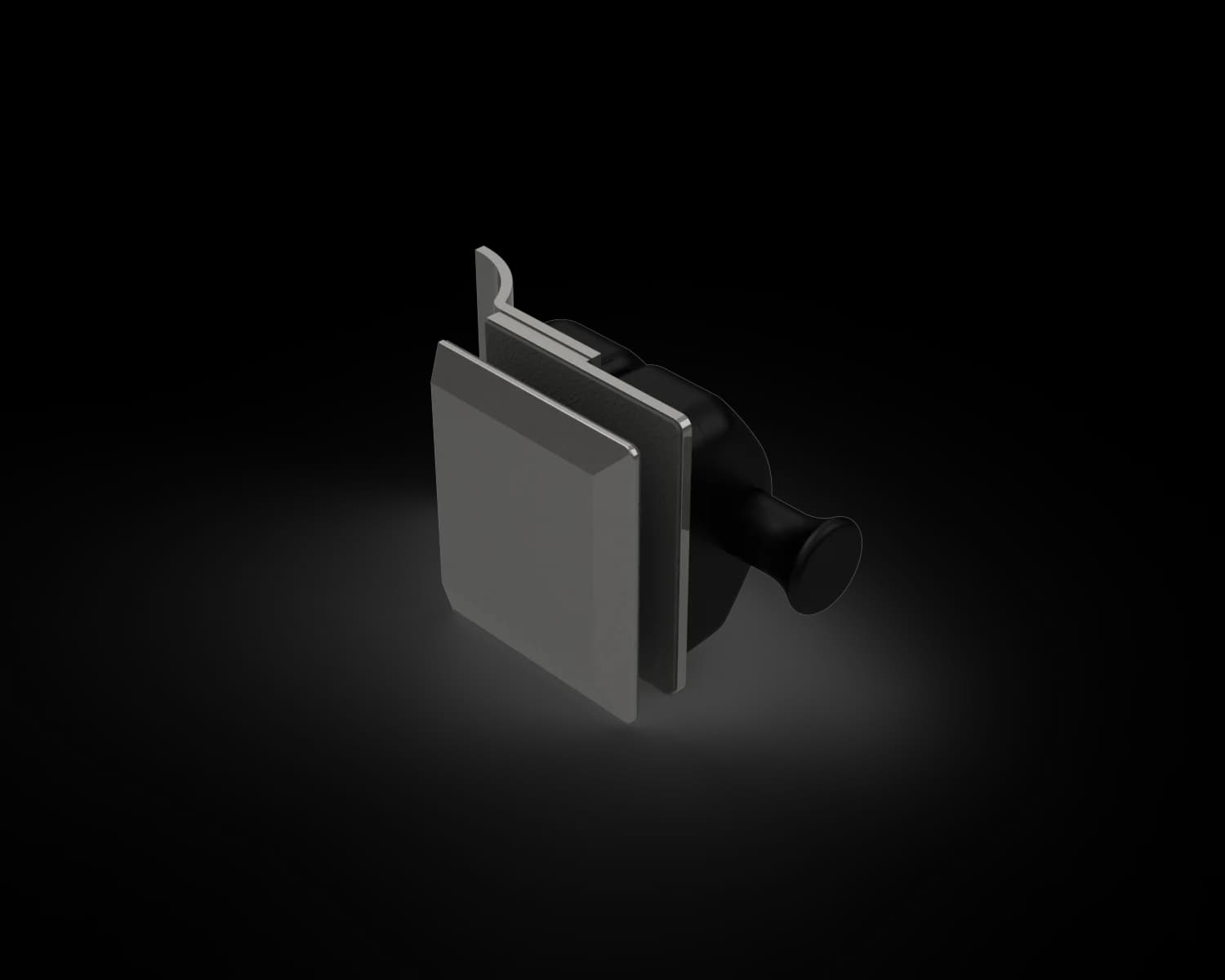 SLP2025M6 - Libra Latch Glass to Round Post MIRROR