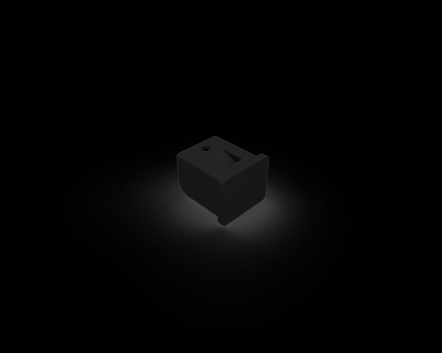 STS2554B6 - 25 x 21mm End Cap MATT BLACK