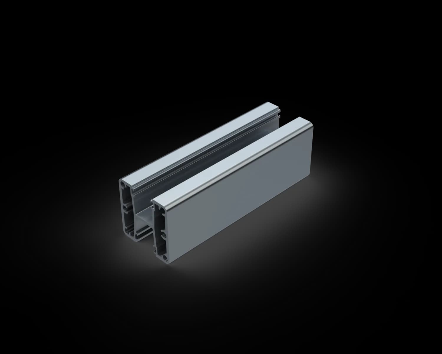 SF2WP1150-MF - Semi-Frameless 2 Way Post 1150mm - MILL FINIS