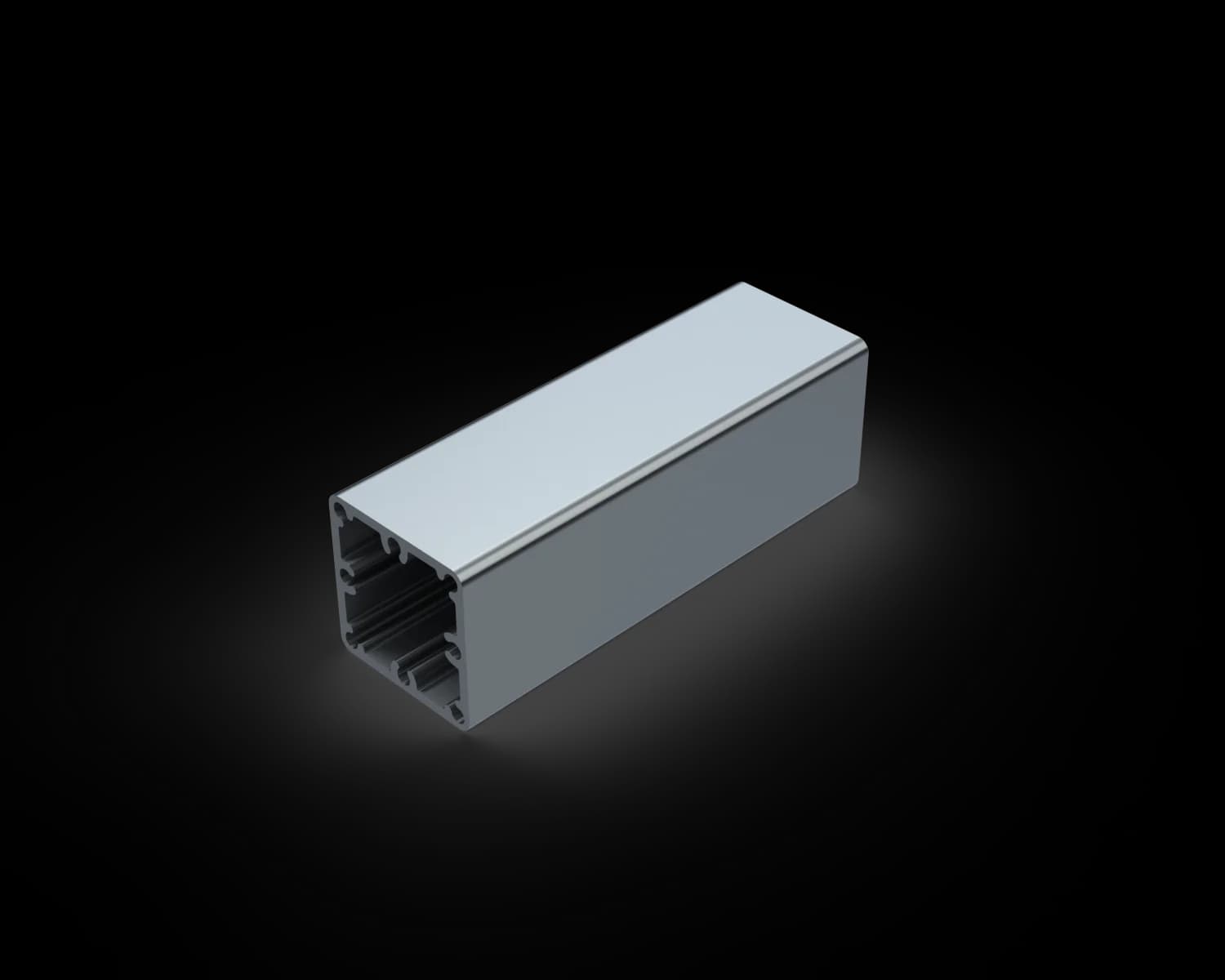 SF50P8F6000-MF - 50x50x3mm Aluminium Blank Post 8 Screw Flu