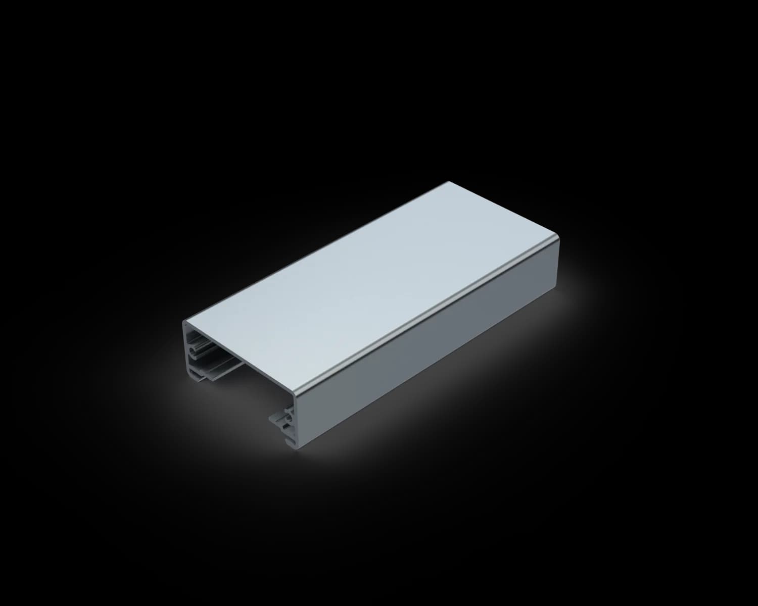 SFHRMOD6500-MF - Semi-Frameless 66x28mm MODERN Handrail MILL