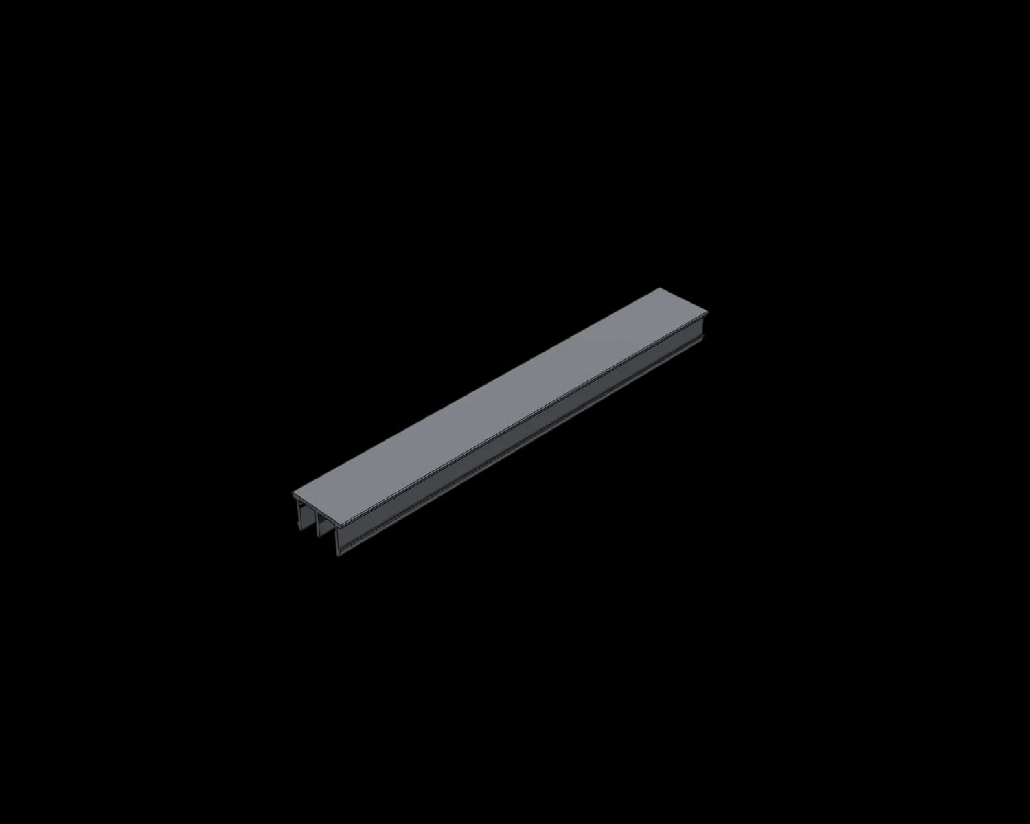 SFIF6500-PS - Semi-Frameless Infill Strip 6500mm PALLADIUM