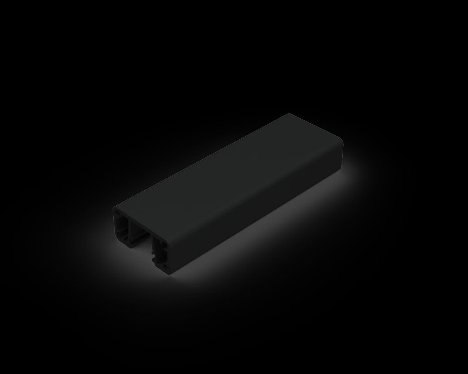 SF5025HP1300-BK - 50x25mm Half Post Kit 1300mm SATIN BLACK