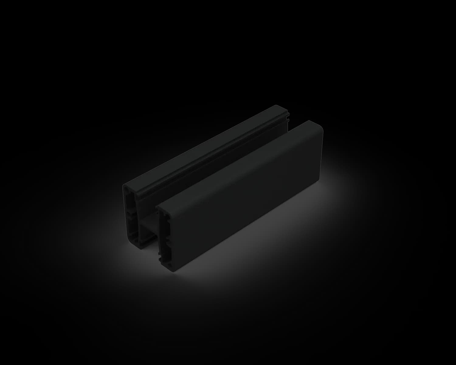 SF2WP1800-BK - 2 Way Post Kit 1800mm - SATIN BLACK