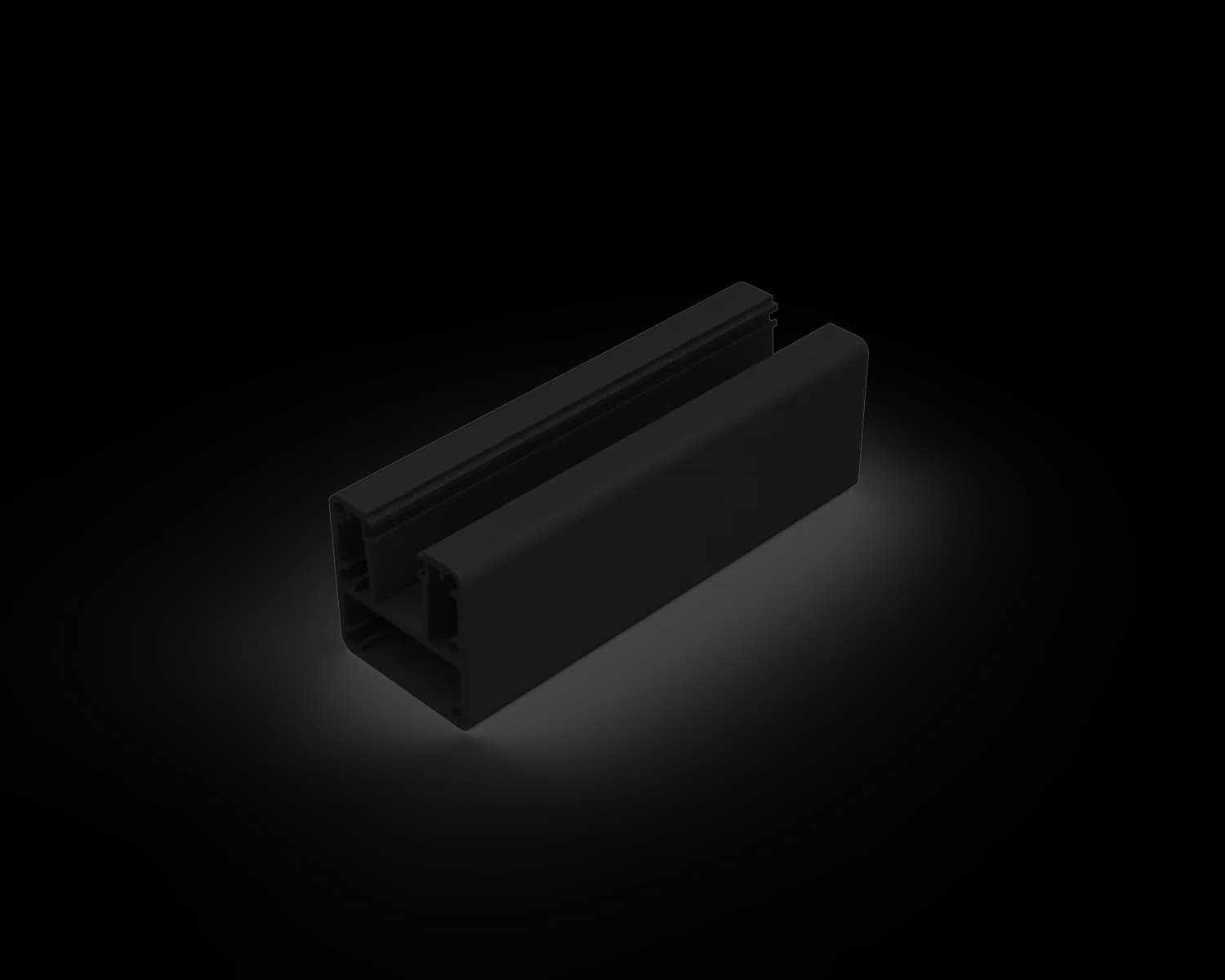 SF1WP2600-BK - 1 Way Post Kit 2600mm - SATIN BLACK