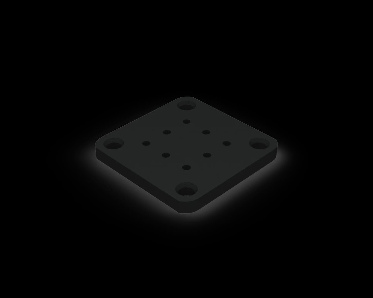 SFBP10-BK - Base Plate 100x100x10mm - SATIN BLACK