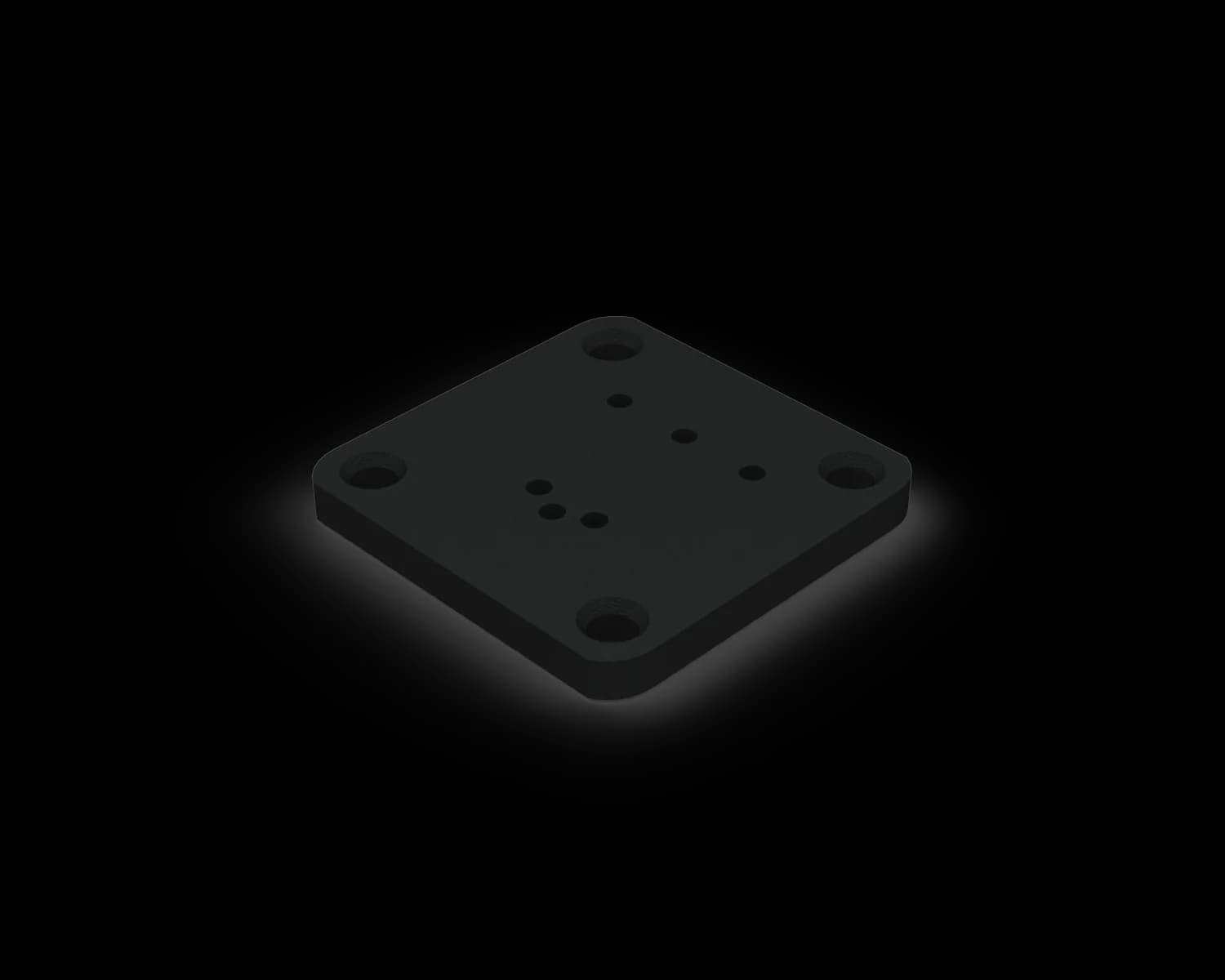 SFBP135-BK - 135 Base Plate 100x100x10mm SATIN BLACK