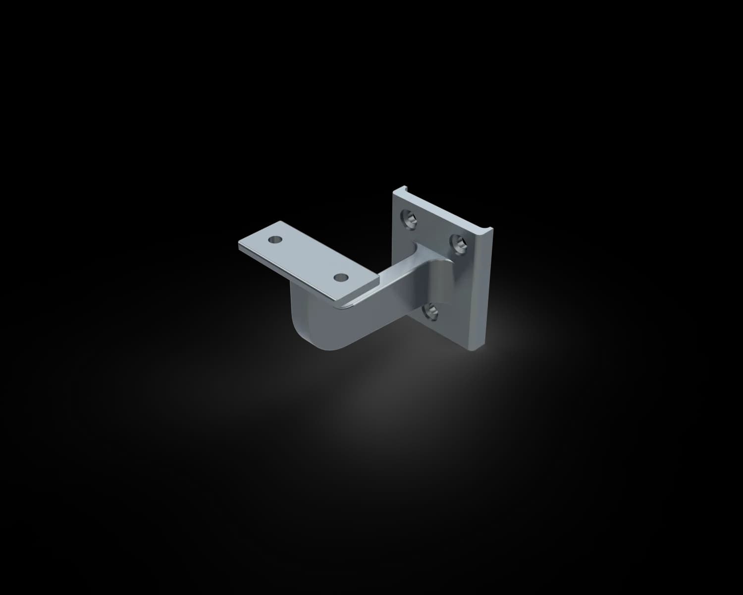 SFHRB-MF - Offset Handrail Bracket Inline - MILL FINISH