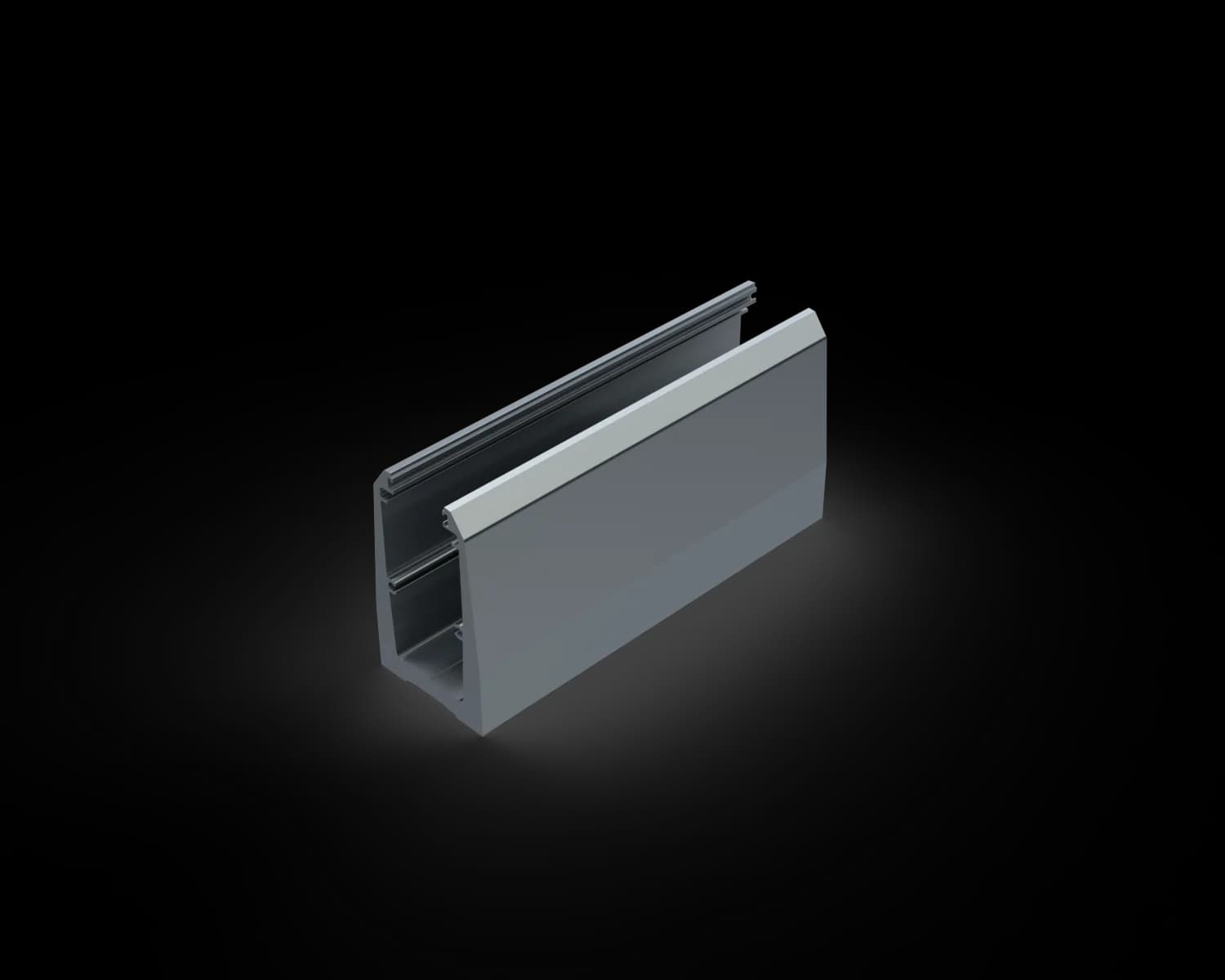 BC6000-MF - Aluminium Base Channel 100x60x6000mm - MILL FINI