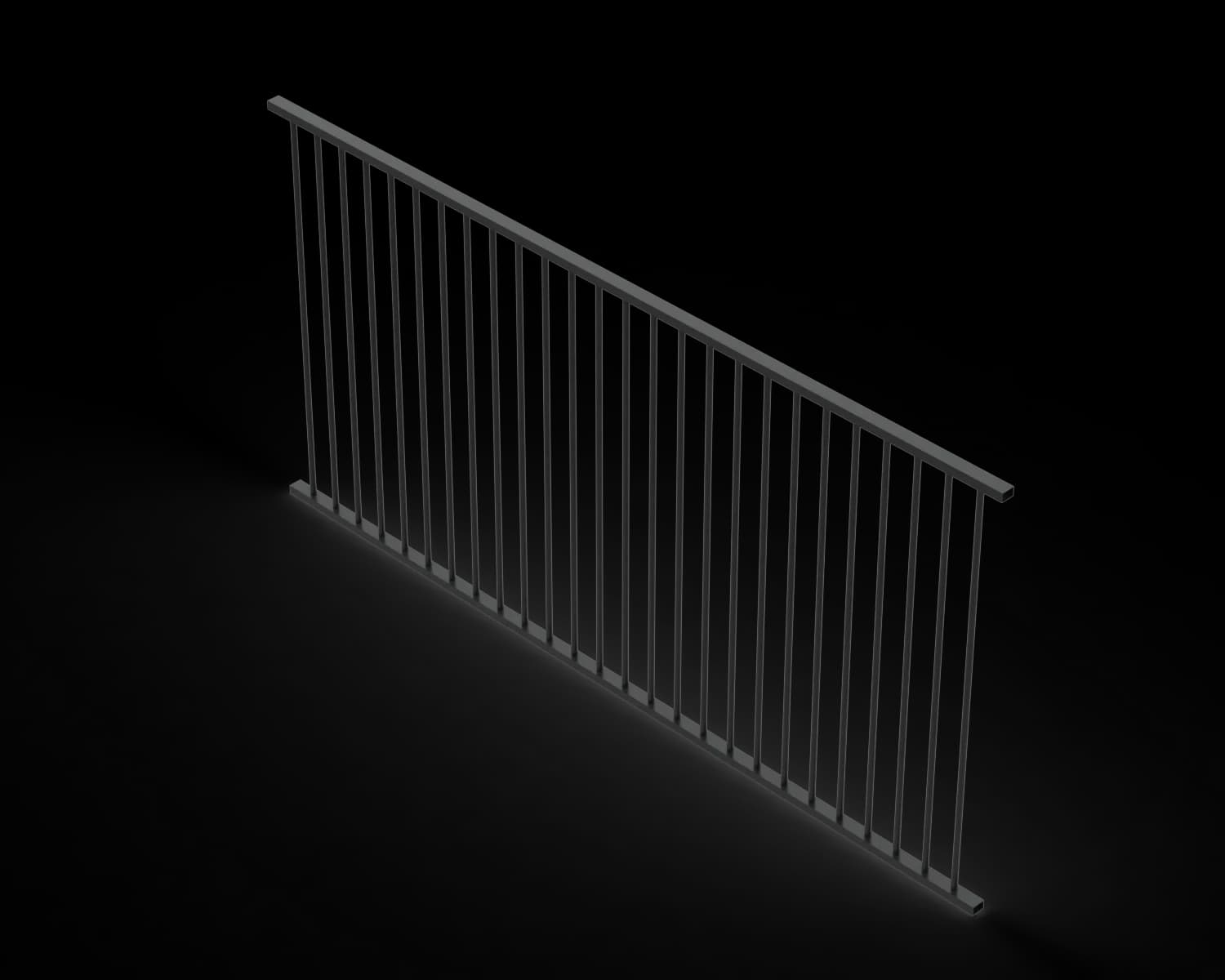 ALPFP12002400-MN - Flat Top Tubular Pool Fence Panel MONUMEN