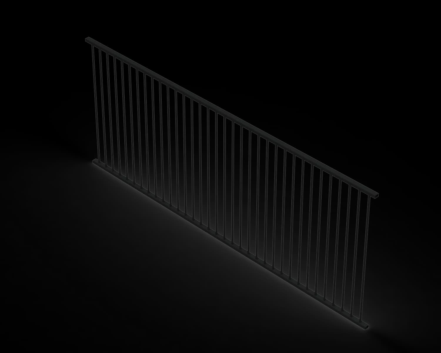 ALPFP12003000-BK - Flat Top Tubular Pool Fence Panel SATIN B