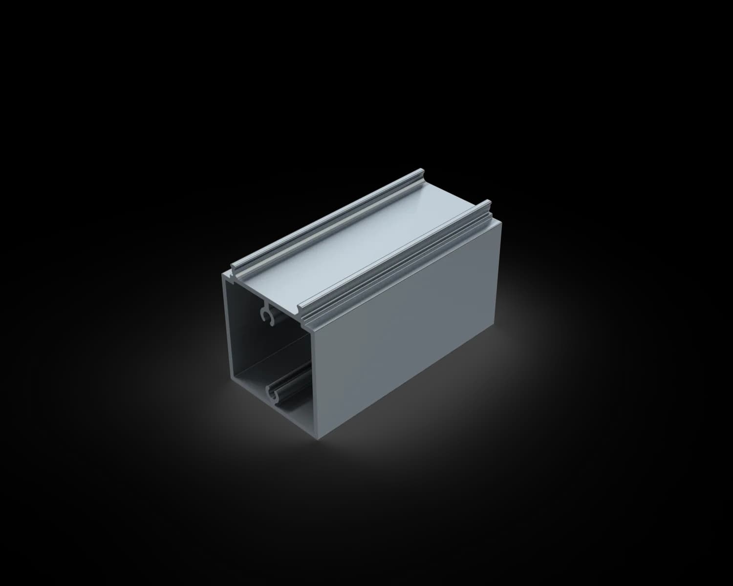 ALG1406-6 5 - Alguard 50mm Screw Fluted Clip Rail - 50x50mm