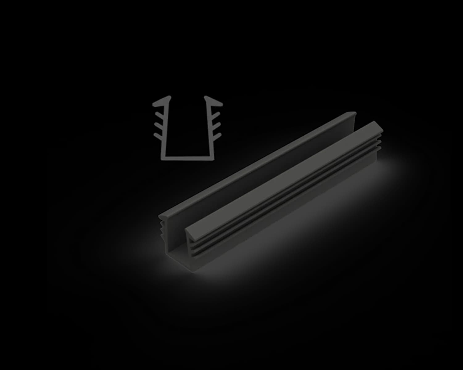 ALG1903 - Alguard Glazing Channel Rubber to suit 8mm Glass