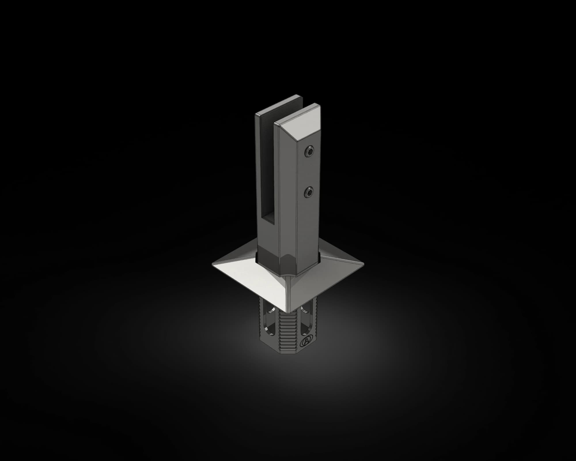 240mm Square Core Drill Spigot for 12mm Glass