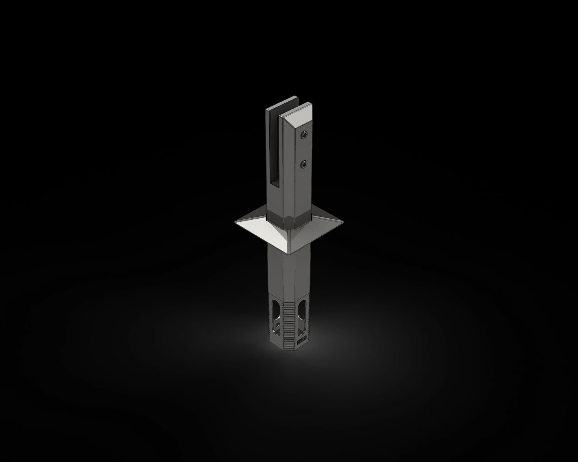 360mm Square Core Drill Spigot for 12mm Glass