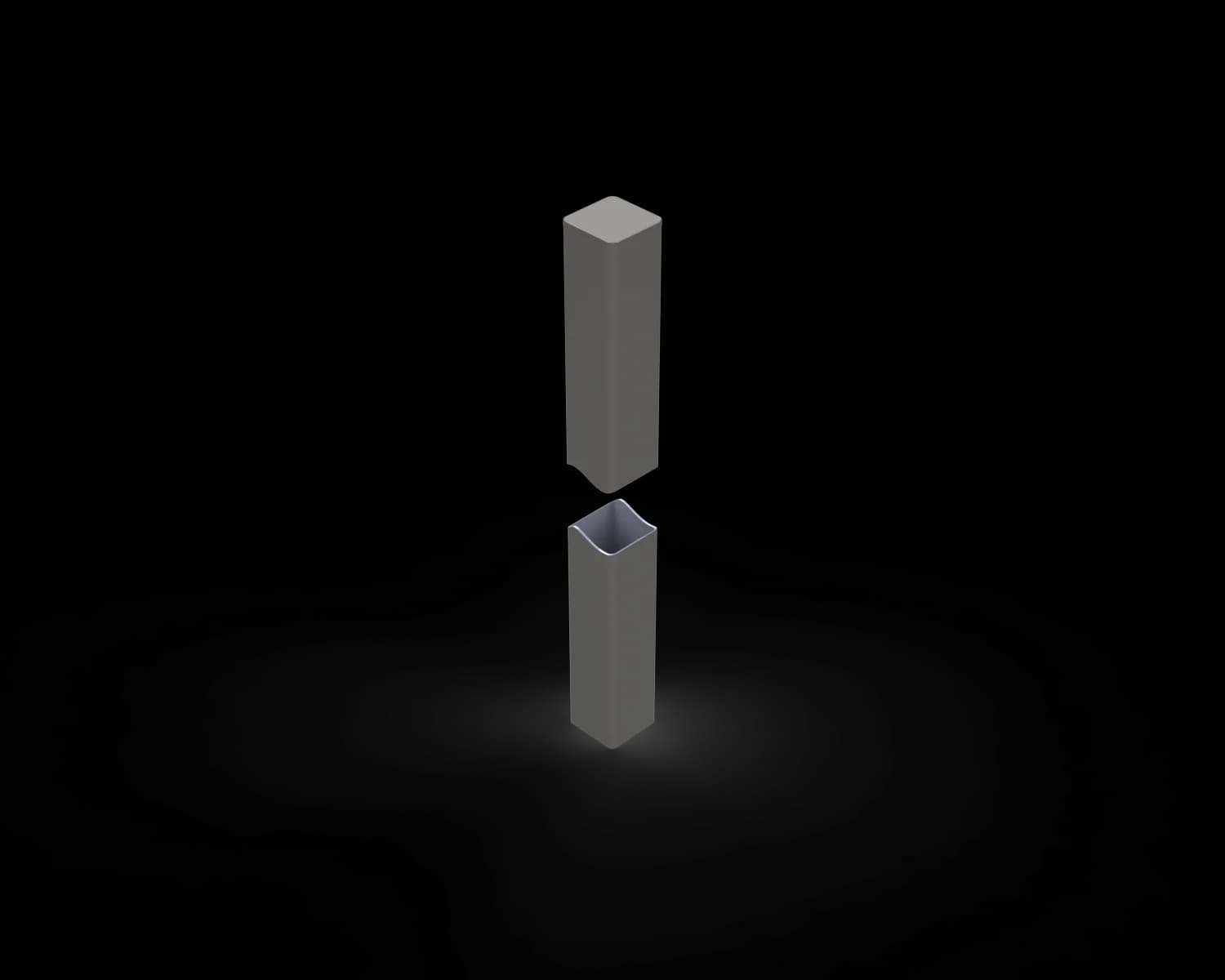 Square Post 50x50x2.5mm 1500mm Long with Welded Cap