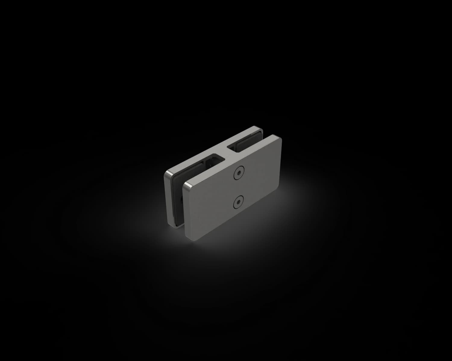 Glass Clamp – 180° Inline Square Profile