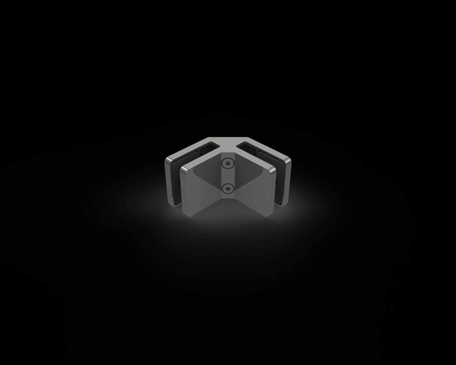 Glass Clamp – 90° Corner Square Profile