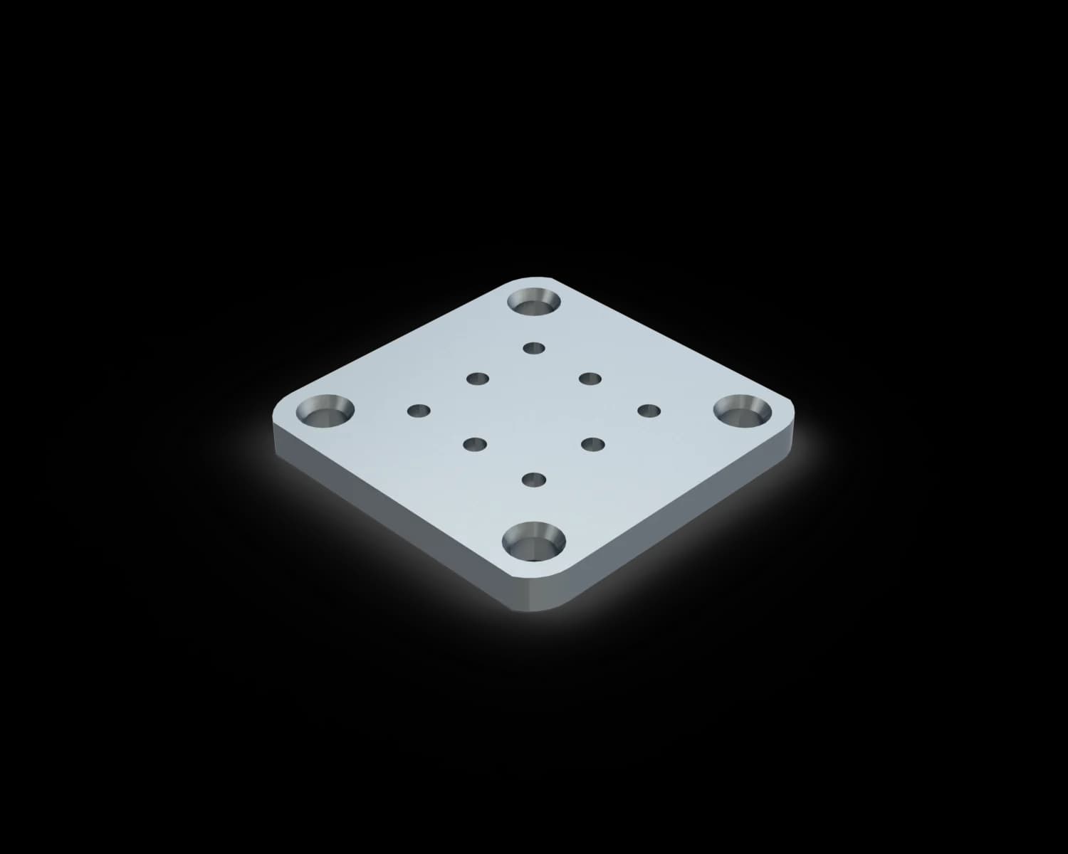 Semi-Frameless Base Plate 100x100x10mm