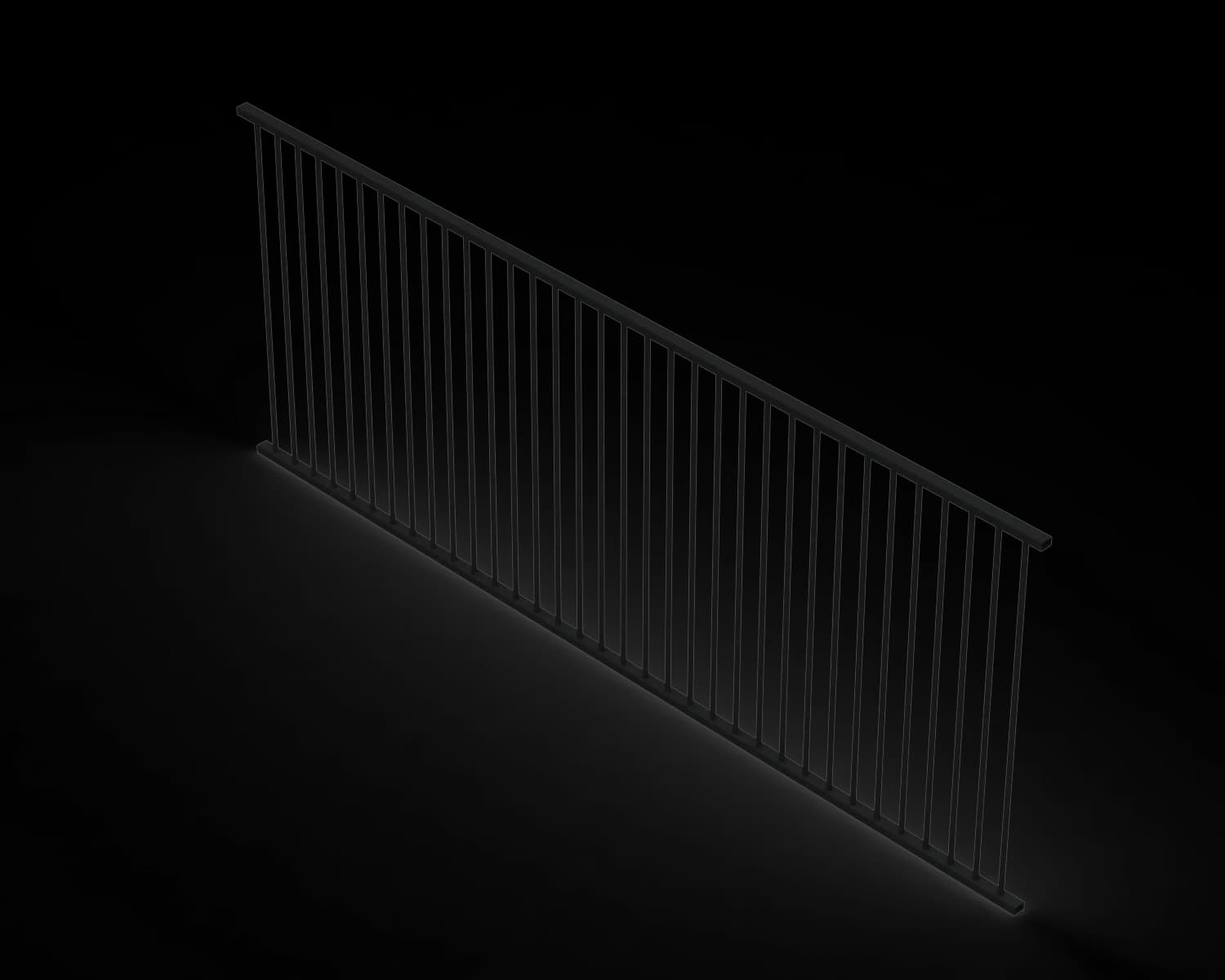 Aluminium Flat Top Tubular Pool Fence Panel - 1200 x 3000mm