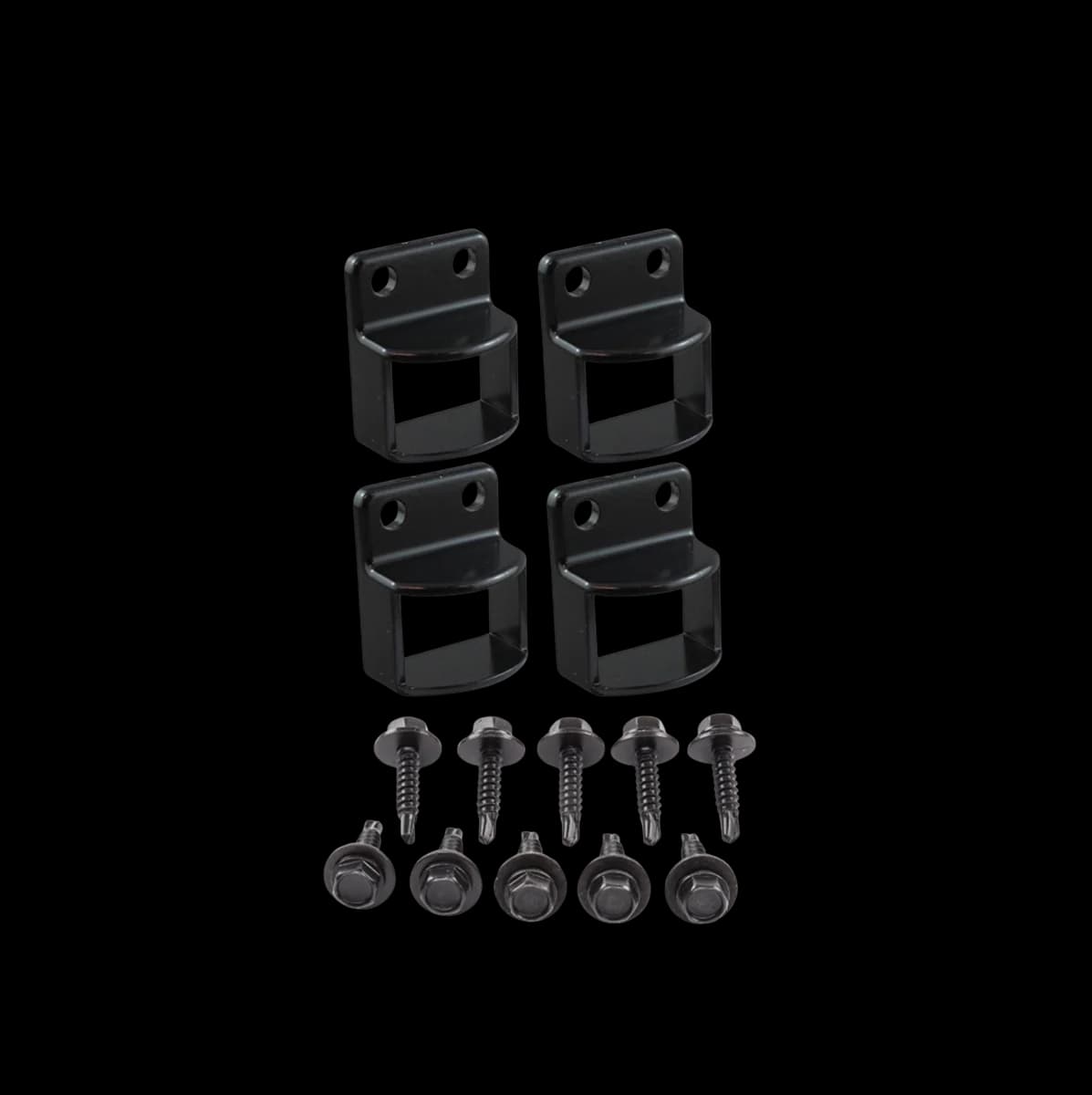 Aluminium 38x25mm Fence Panel Bracket Kit - 4 Pack