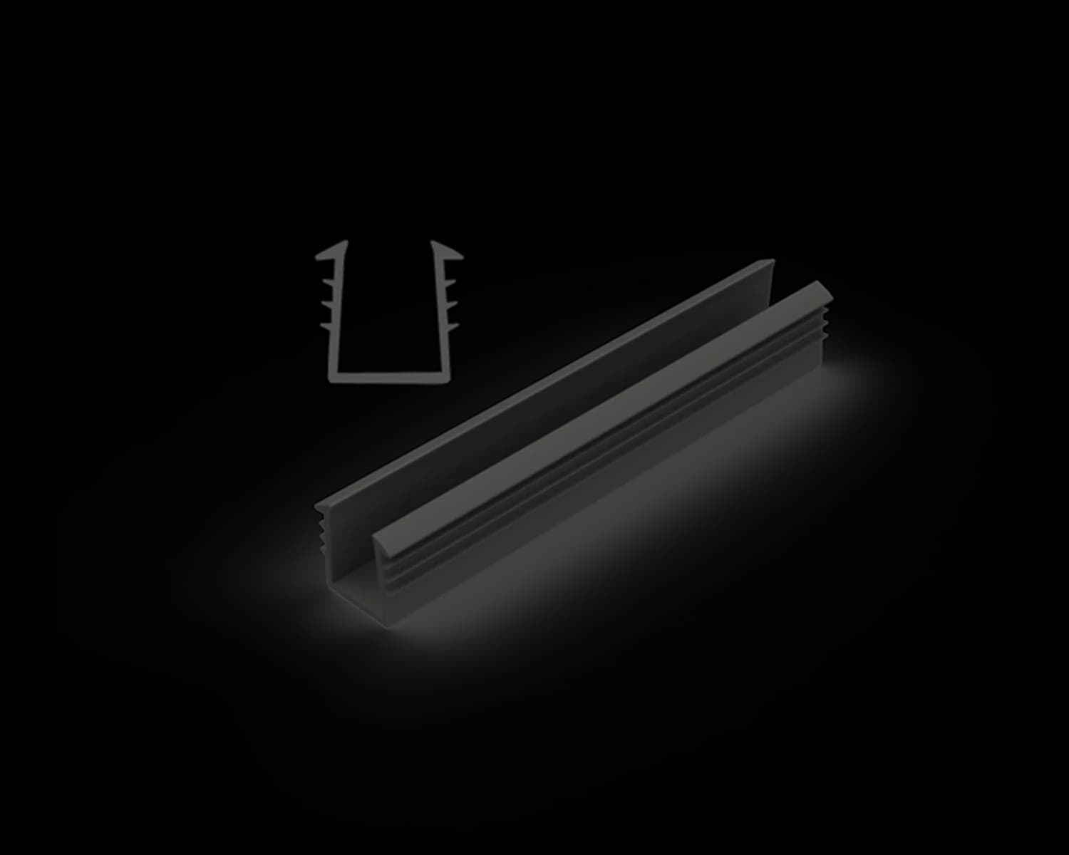 Alguard Glazing Channel Rubber to suit 10mm Glass - 100m Roll